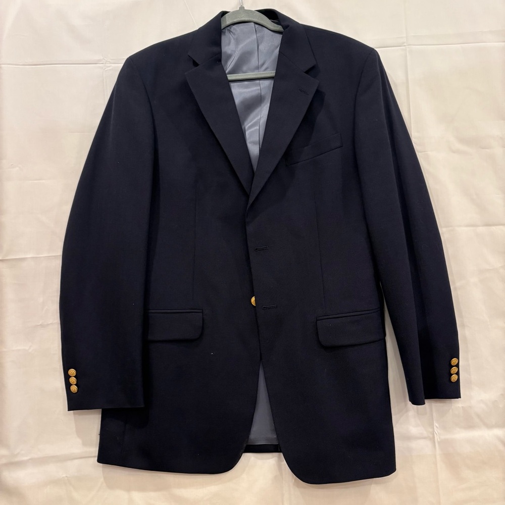 Stafford Black Blazer Tailored Fit Structured Shoulders
